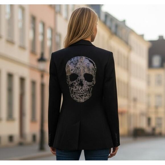 Zadig & Voltaire Jackets & Blazers - Zadig & Voltaire Veda Bis Deluxe Skull Rhinestone Blazer Size S